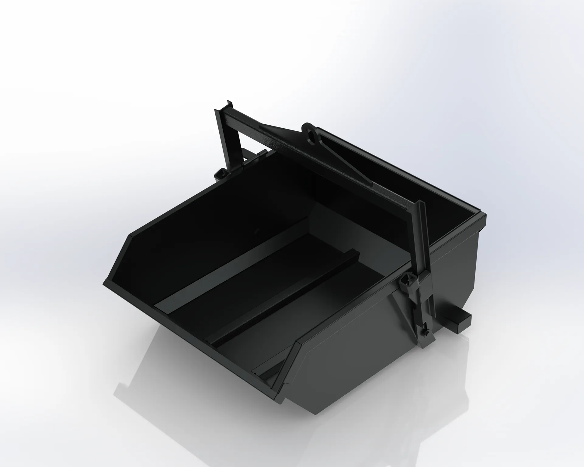 Boîte auto-basculante pour la manutention de matériaux