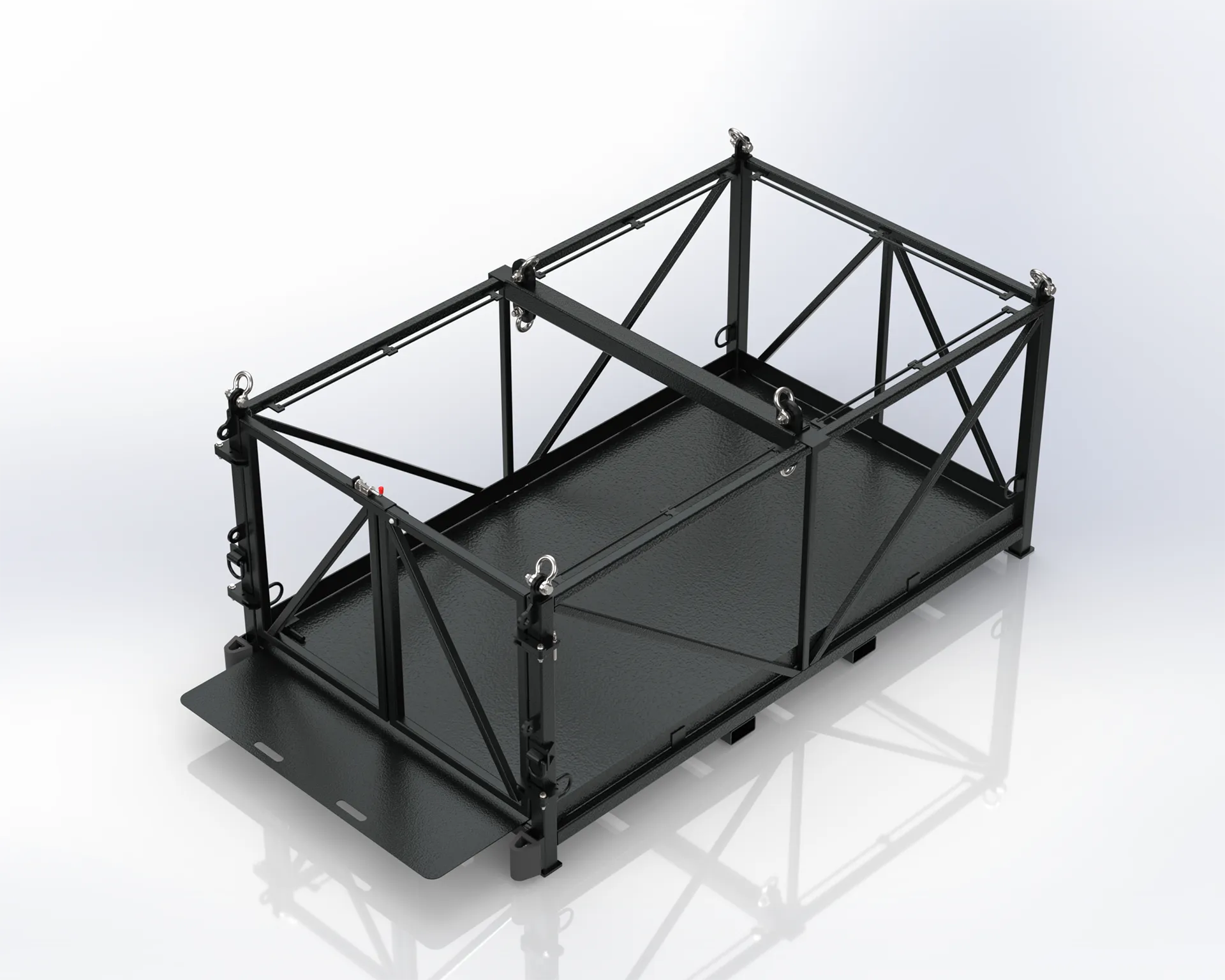 Cage à machinerie pour le levage d'équipements lourds